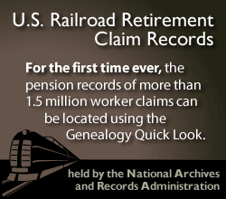 U.S. Railroad Retirement Claim Records, held by the National Archives and Records Administration
